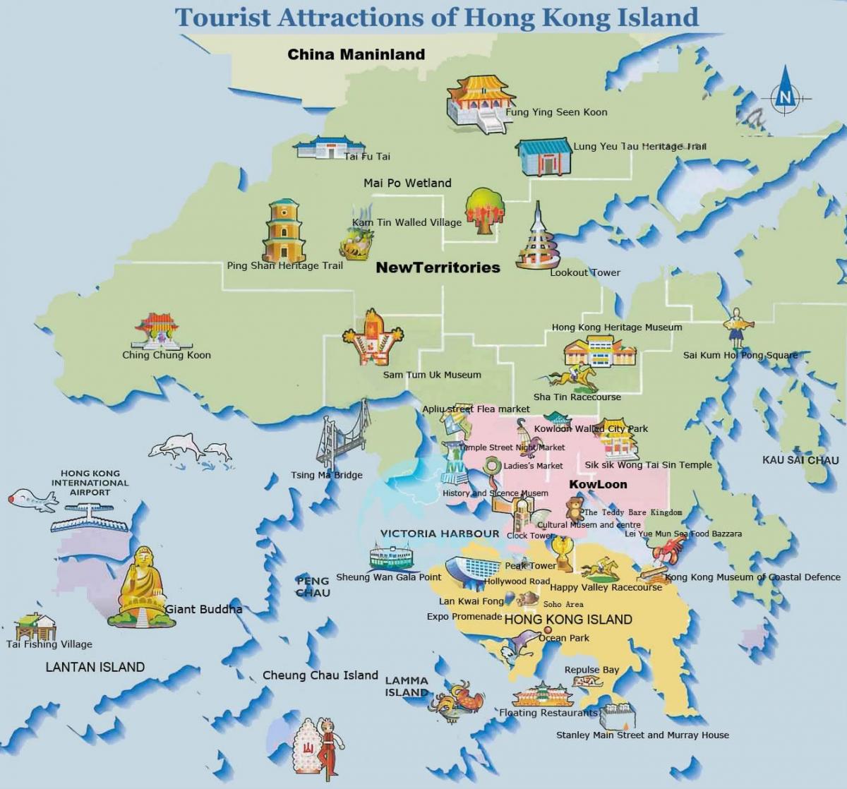 홍콩 관광 지도