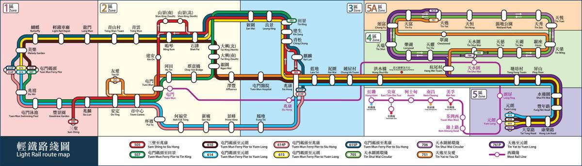 홍콩 철도 지도