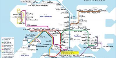 지도 MTR 홍콩