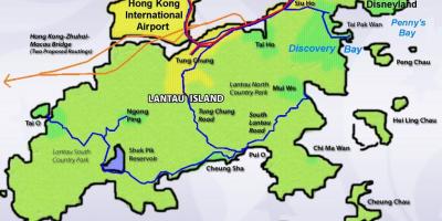란타우 섬 홍콩 지도