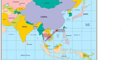 홍콩에서 아시아 지도