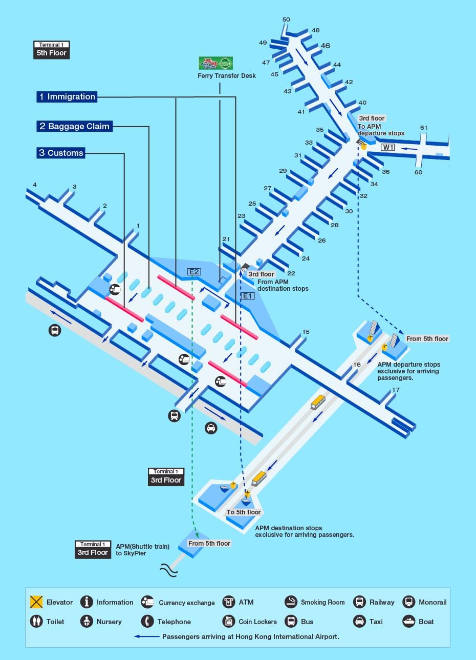 홍콩공항 게이트 맵