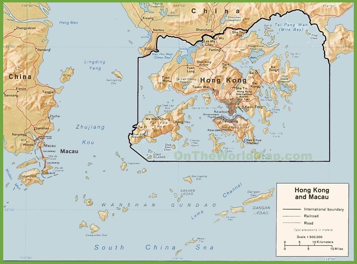 의 정치 지도 Hong Kong