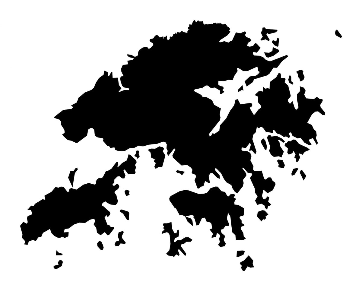 홍콩 지도 벡터