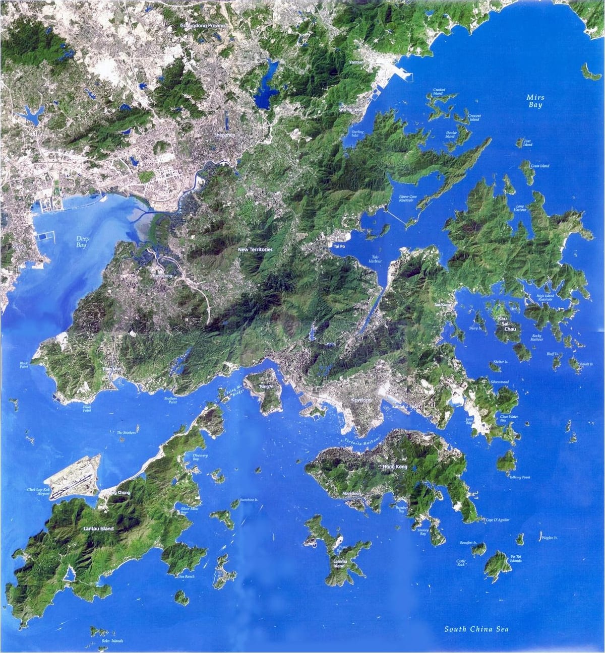 위성지도 홍콩