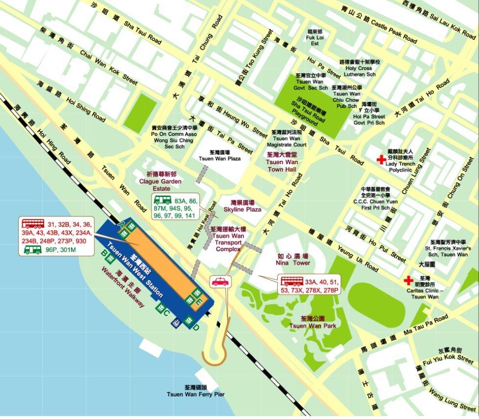 Tsuen Wan West station 지도
