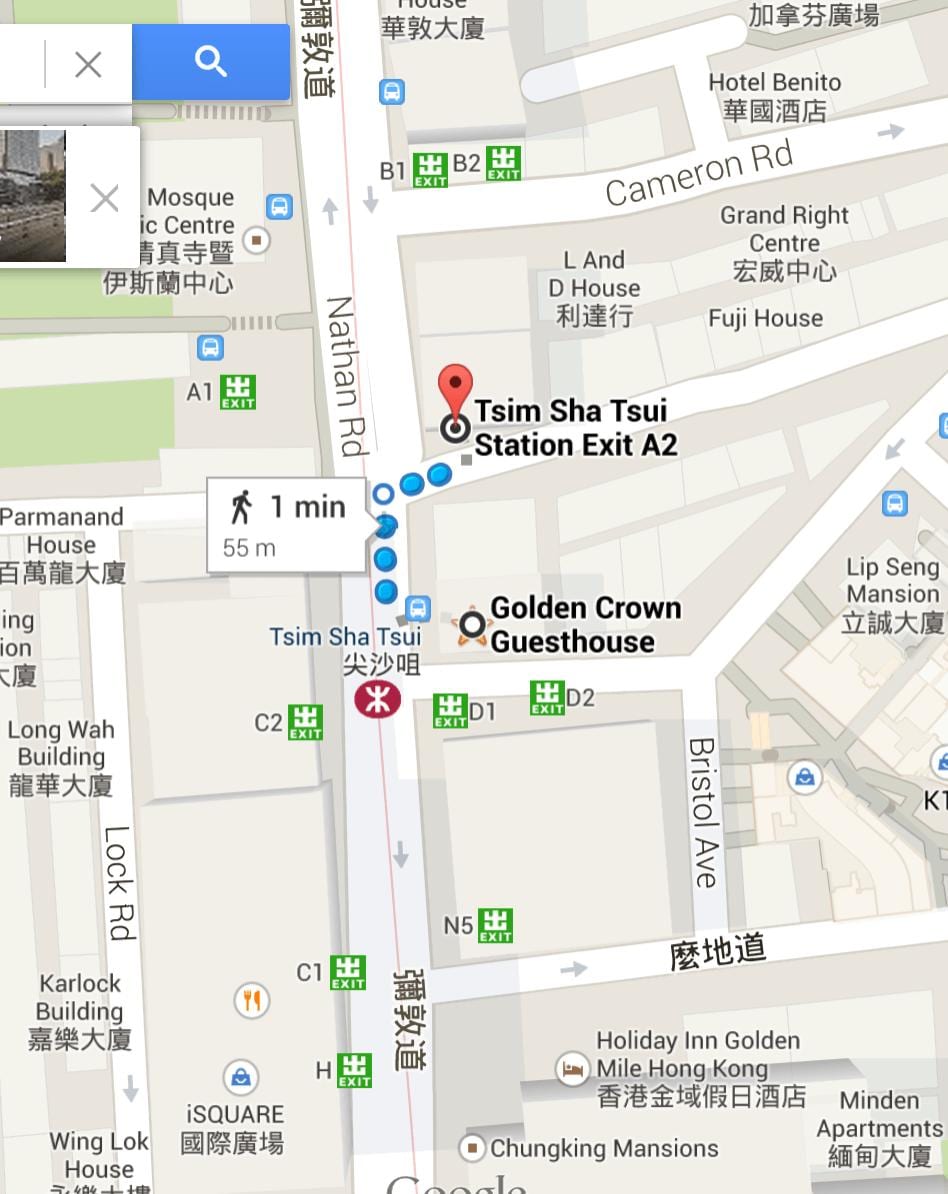 Tsim Sha Tsui MTR station 지도