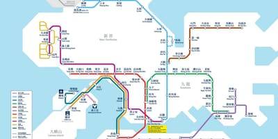 홍콩 지도 MTR