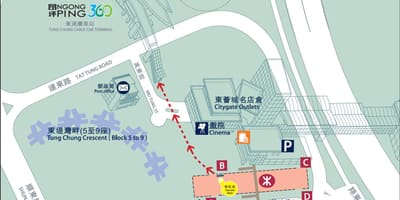 Tung Chung 선 MTR 지도